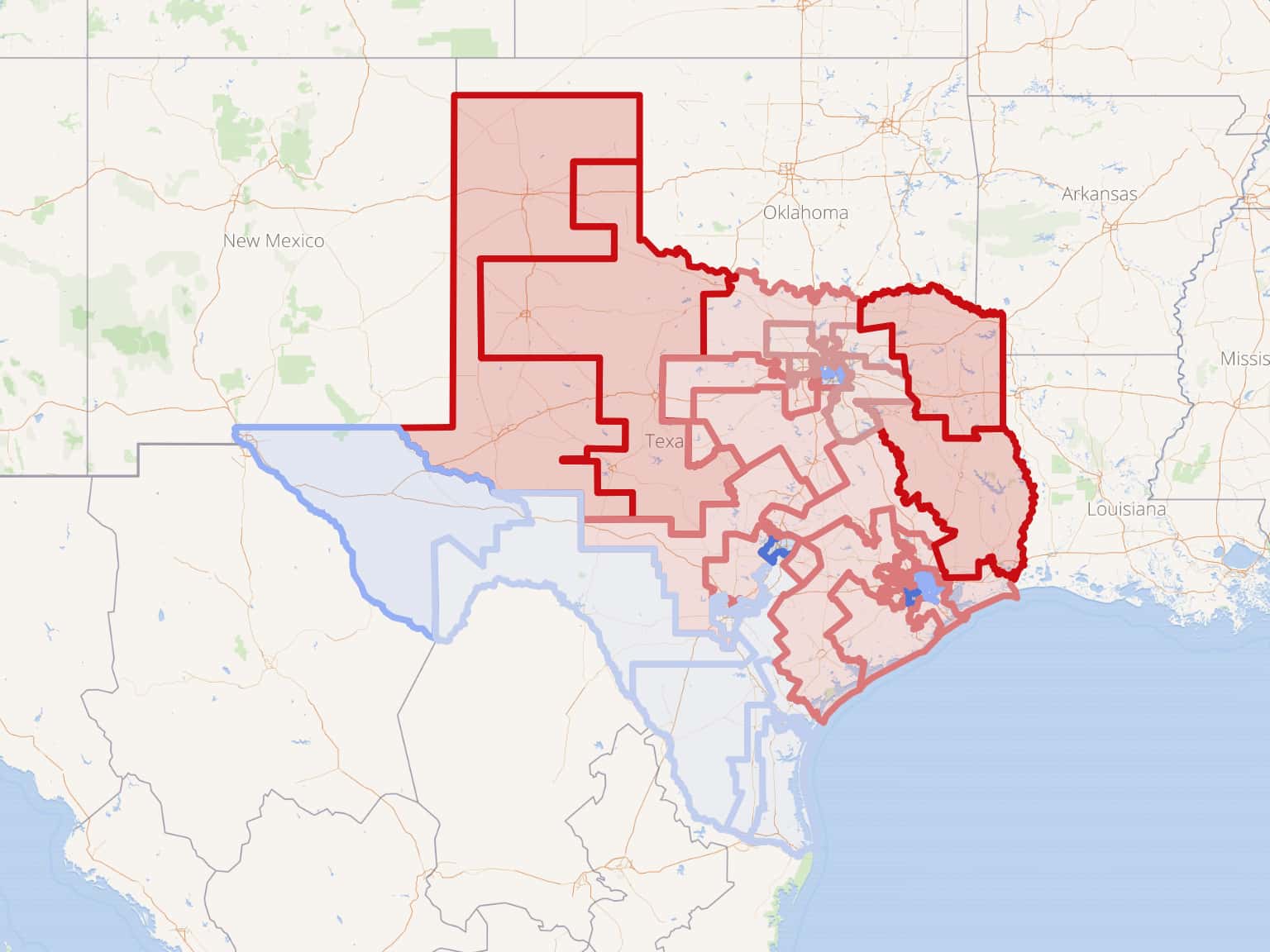 Texas State Senate Map (2022 TPI) by TheTexan · MapHub