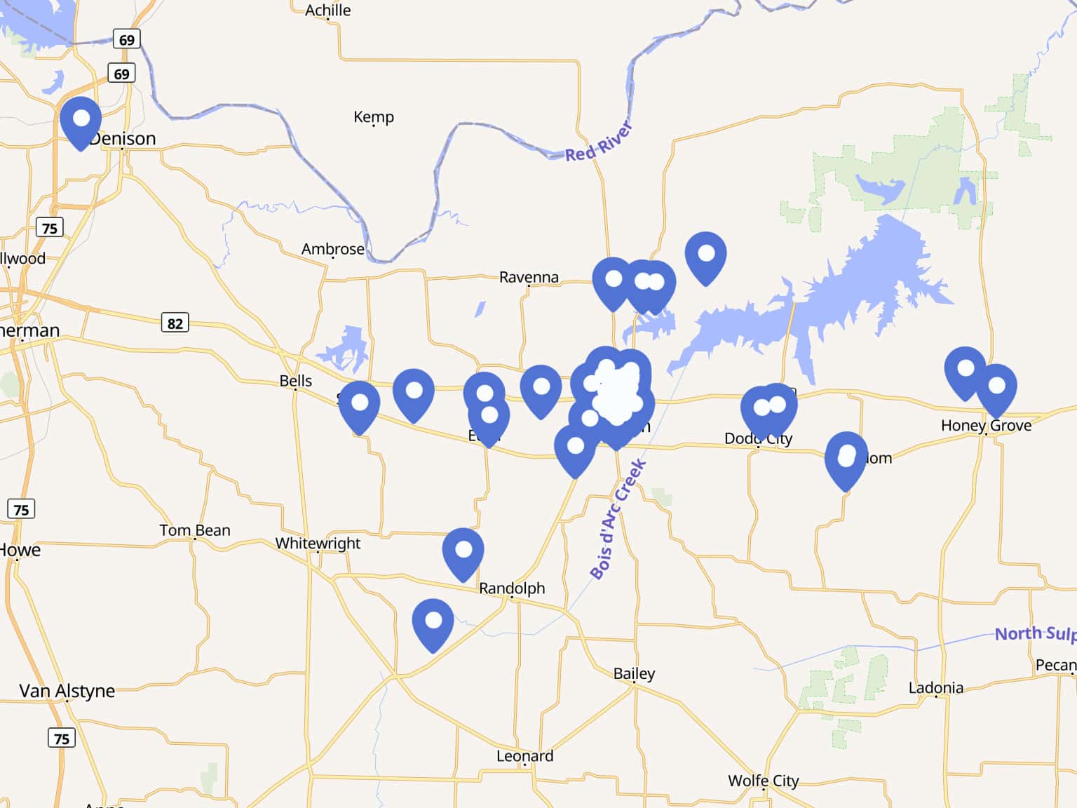 HWY 82/287 Yard Sale 2023 by VisitBonham · MapHub