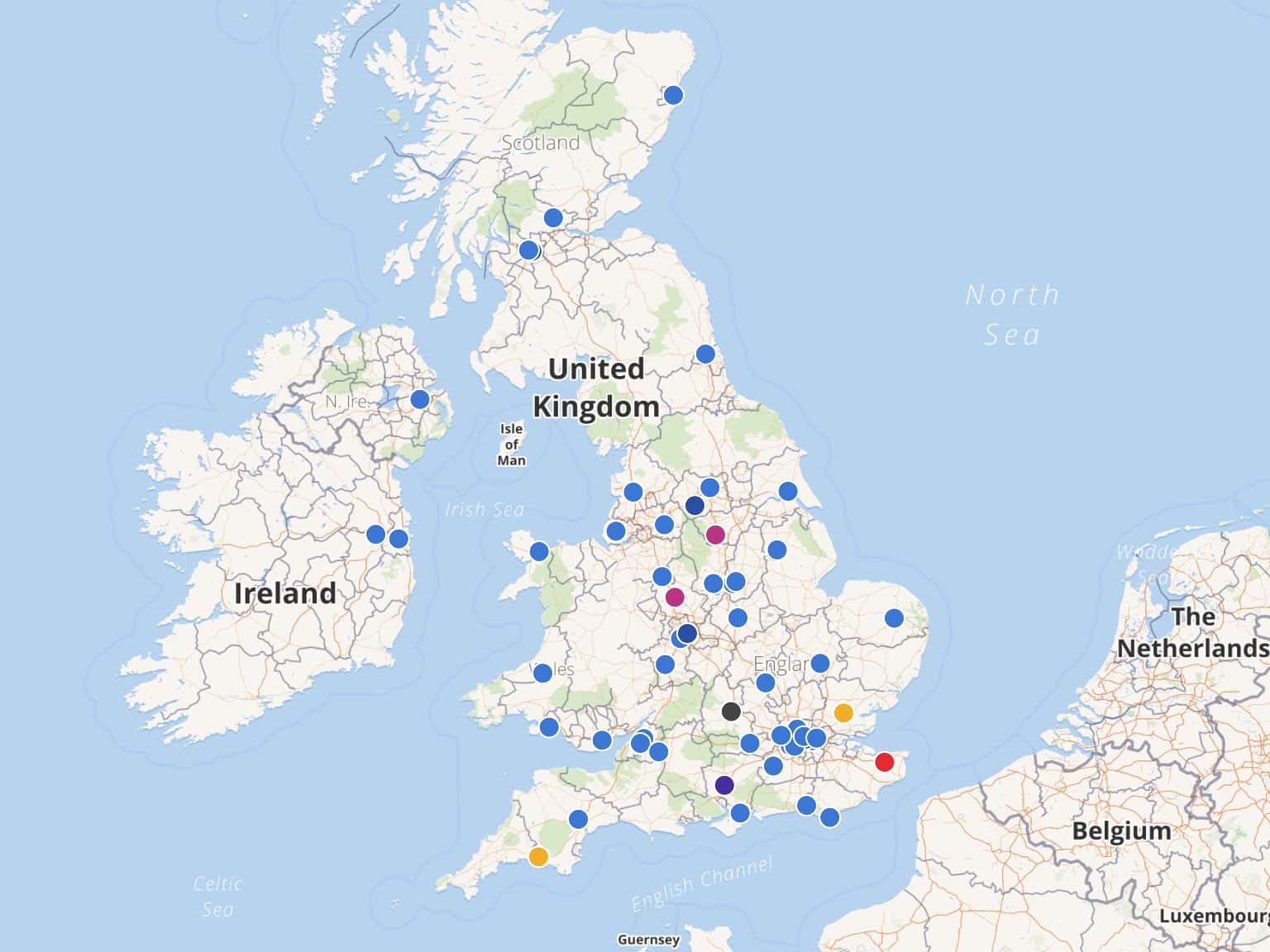 EdD programmes in the UK and Ireland by Azumah · MapHub