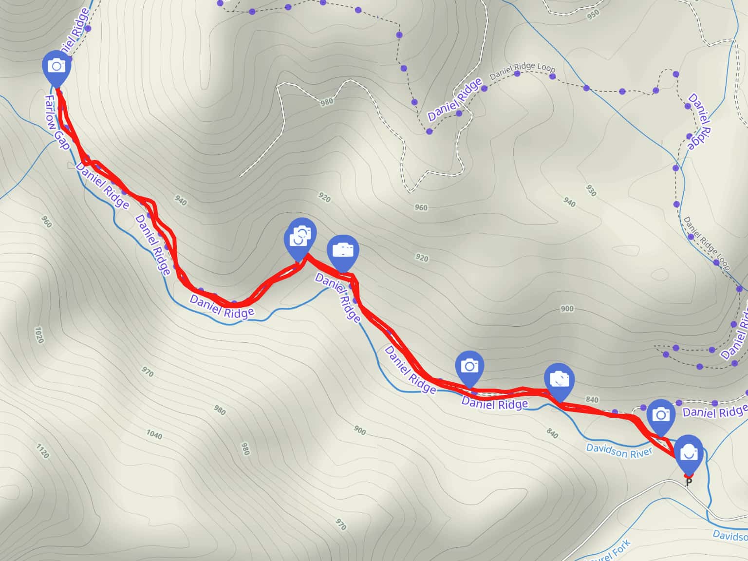 Daniel Ridge Line Daniel Ridge 03/28/2022 by wbrells · MapHub