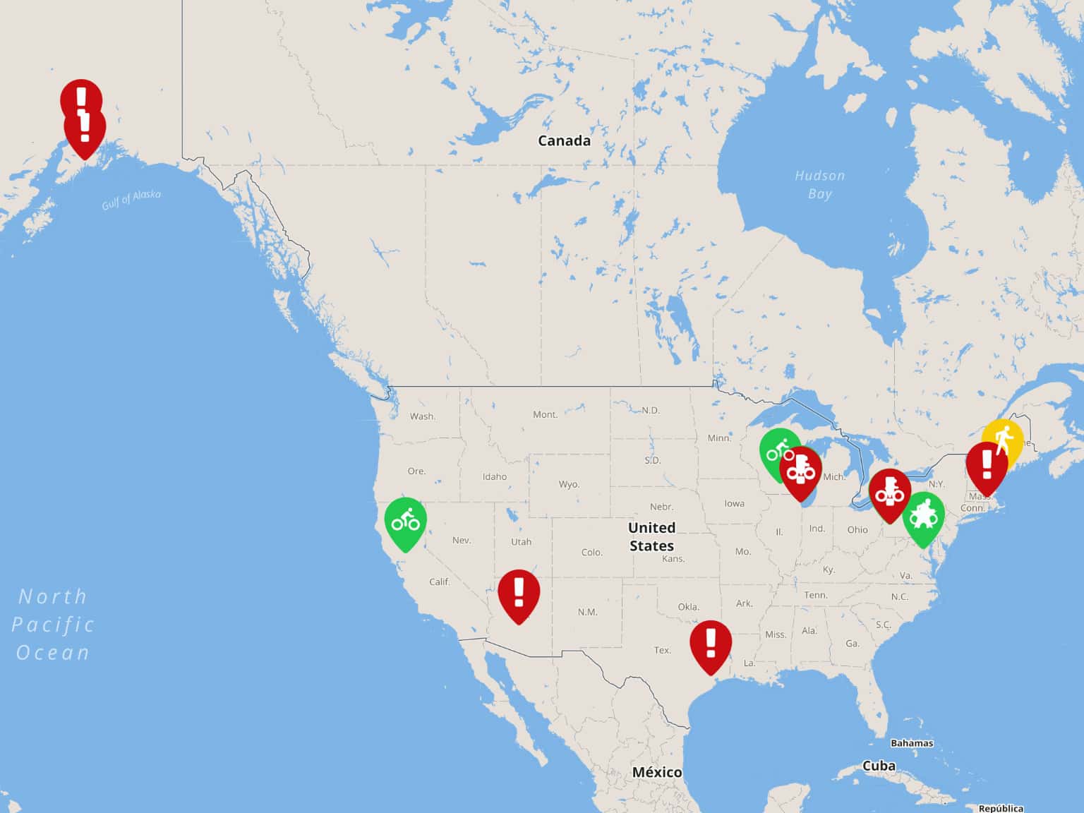 The Best and Worst Transit Infrastructure in America by USPIRG · MapHub