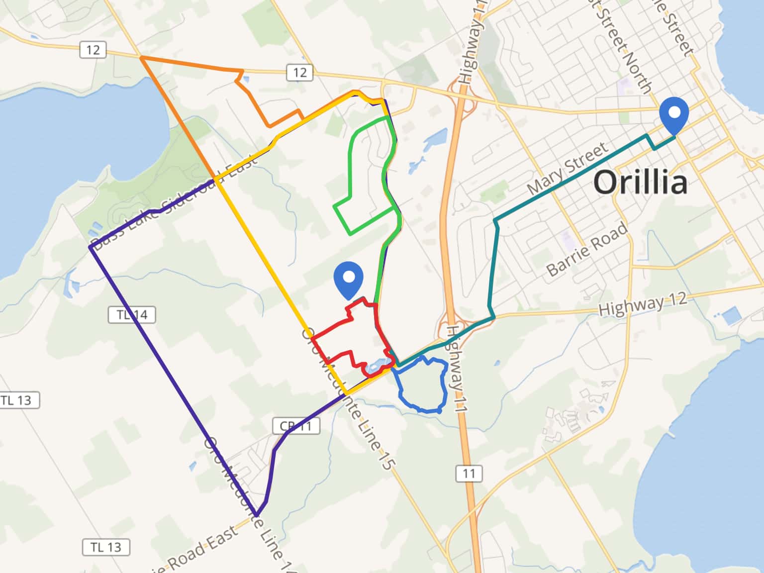 Orillia Campus Trails by LUSHW · MapHub