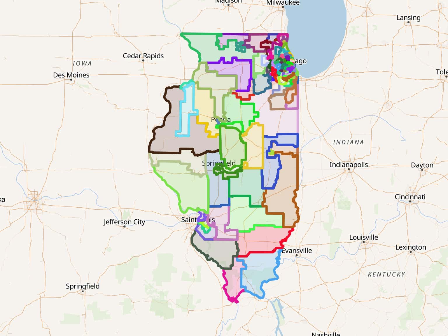Illinois State House Districts by IllinoisMaps · MapHub