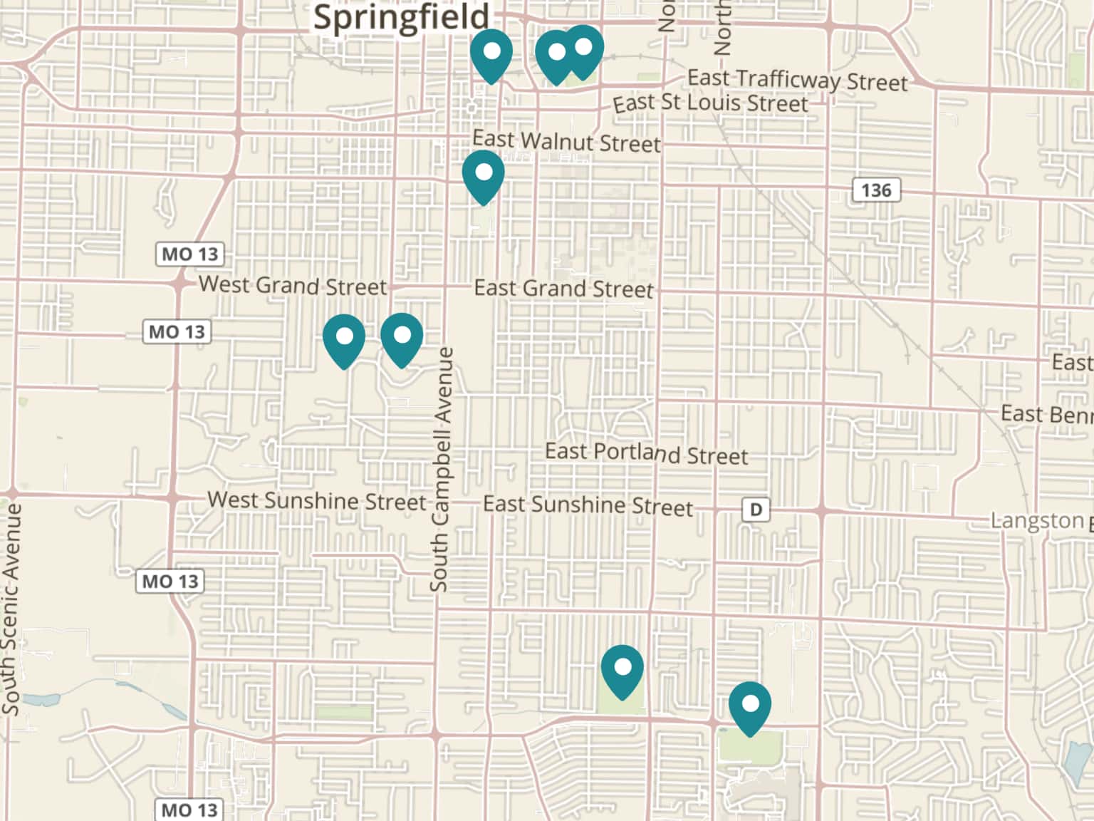 Springfield Parks by kremington · MapHub
