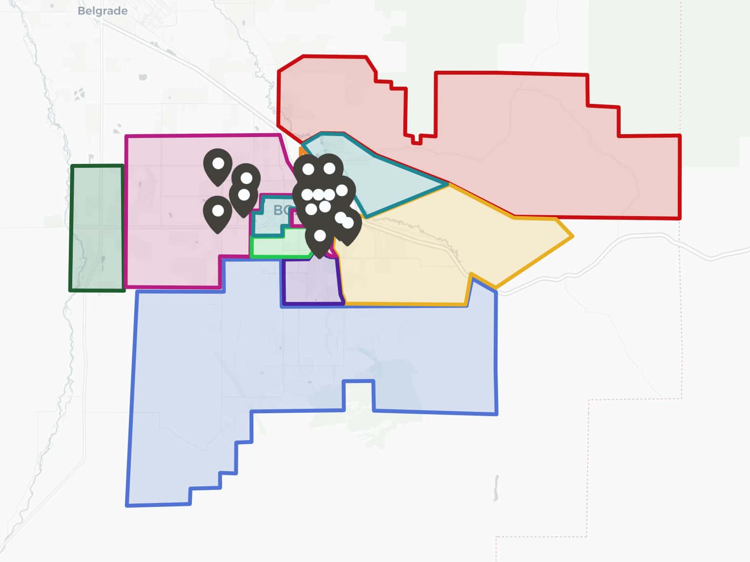 Bozeman Neighborhoods by viciedo · MapHub