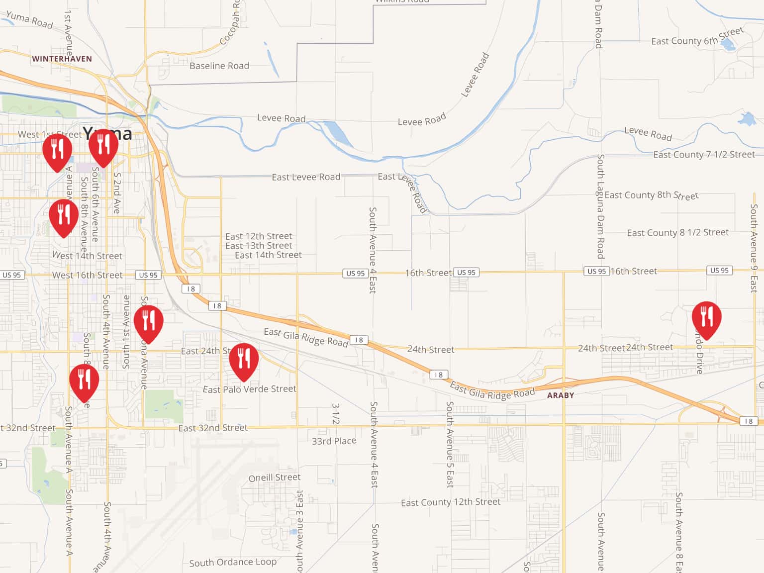 Yuma School District One Summer Food Program by YumaSchoolsK12 · MapHub