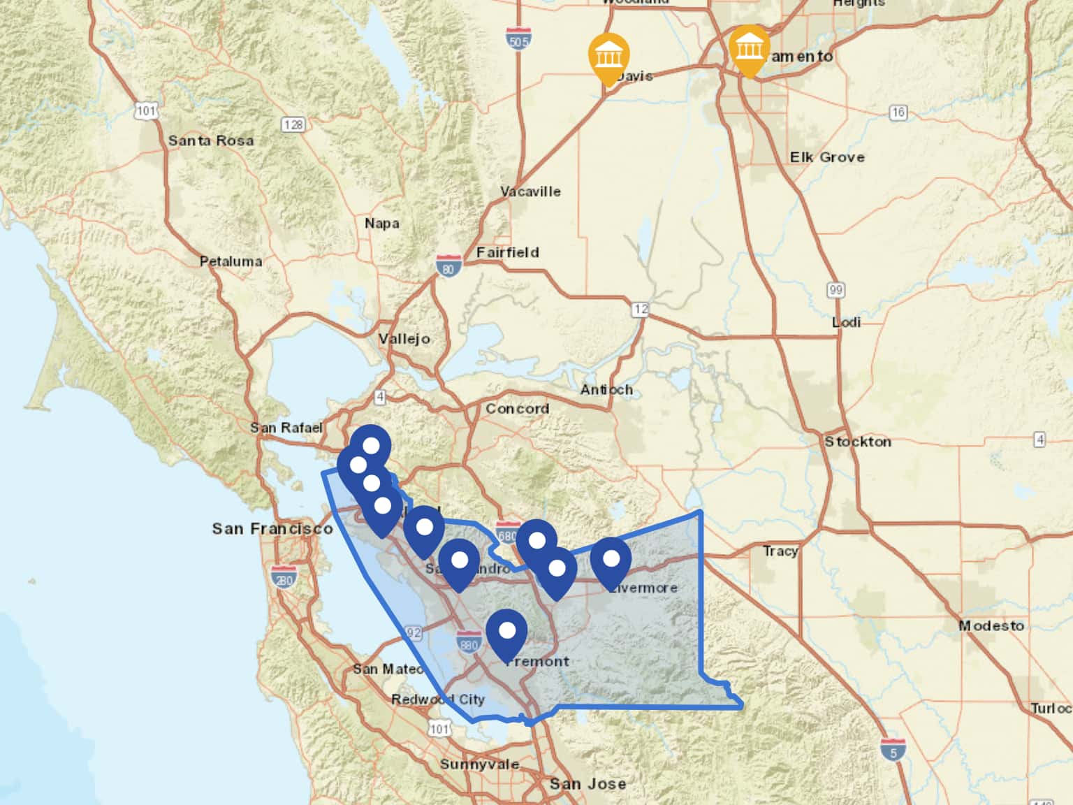 Alameda County by ecorkery · MapHub