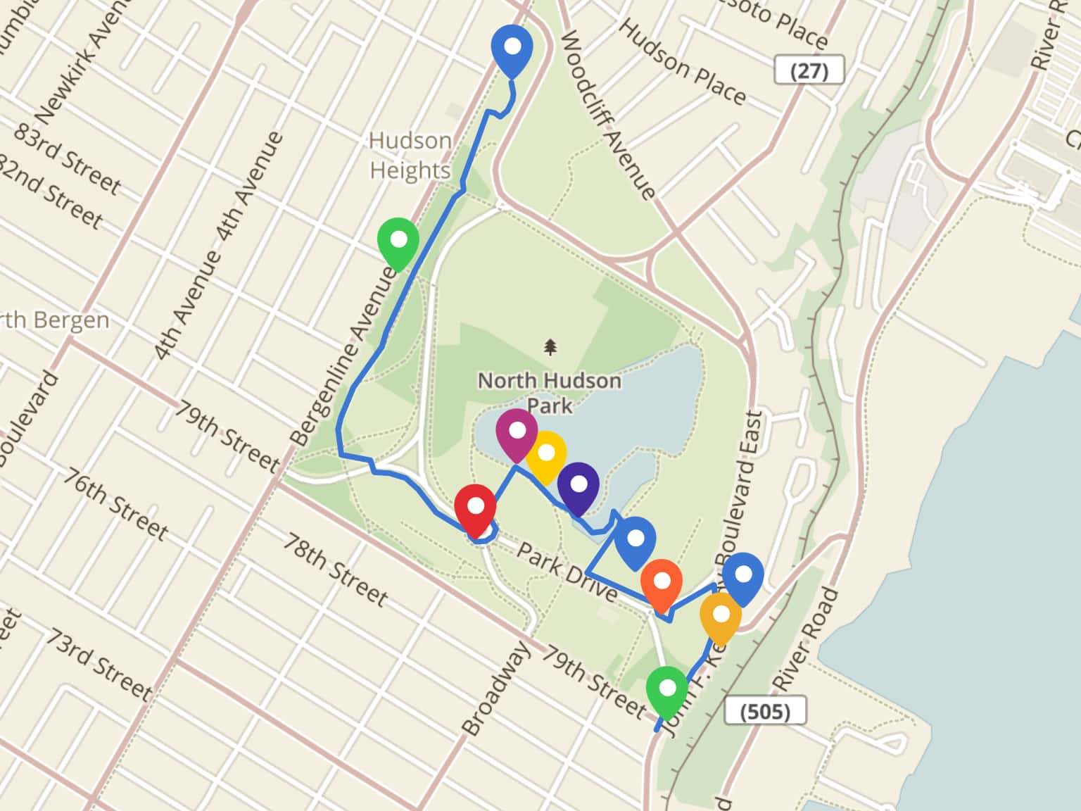 James J Braddock North Hudson County Park Walking Tour by ...