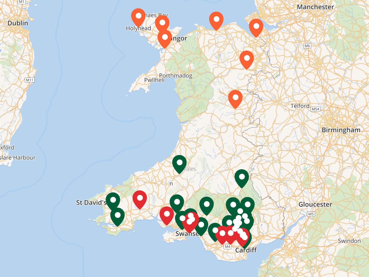 Wales Rugby Map Women's Rugby teams throughout Wales by JamesFelton · MapHub