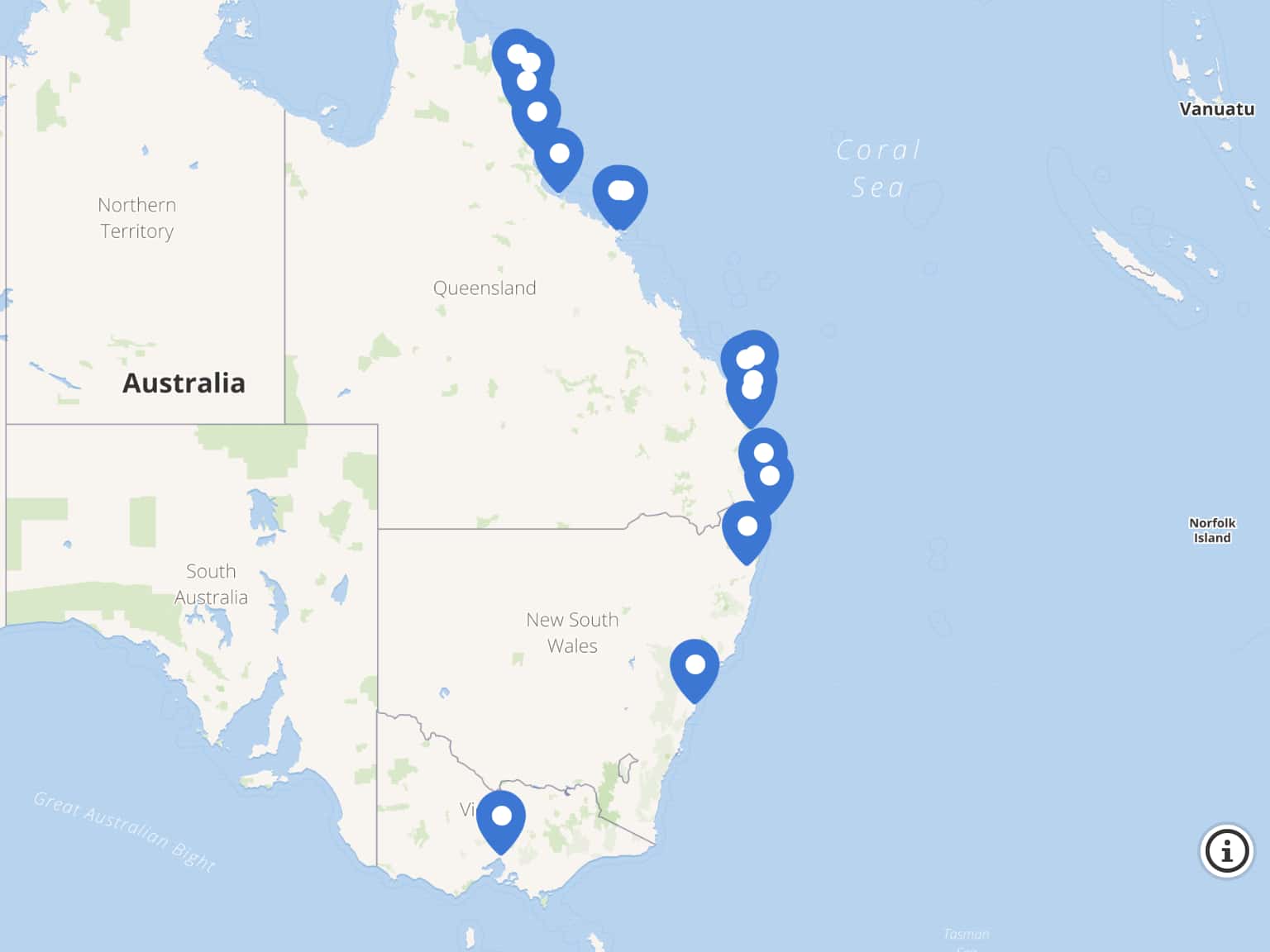 The East Coast Australia By Traveldemocracy · Maphub