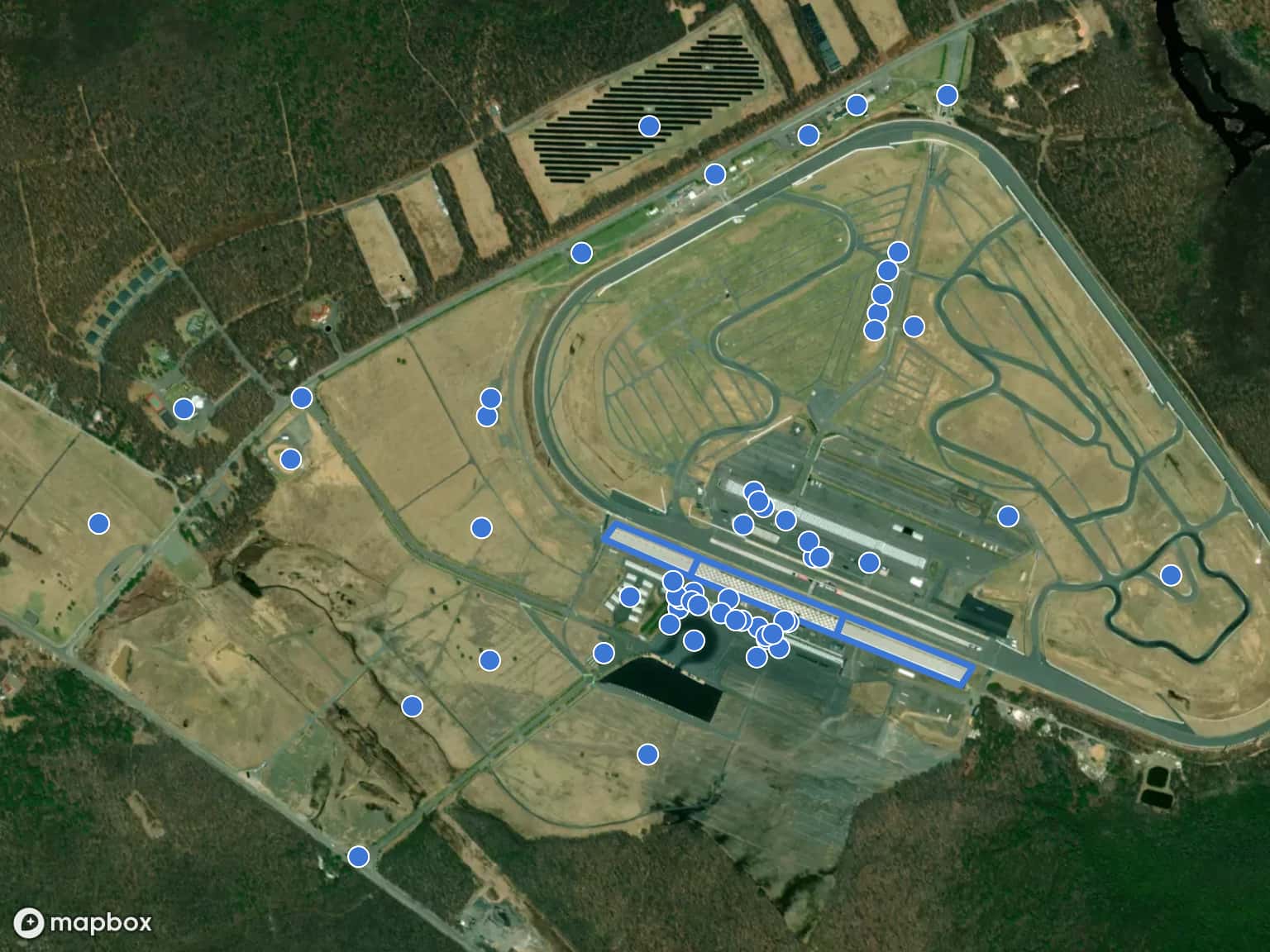 Pocono Raceway Facility Map