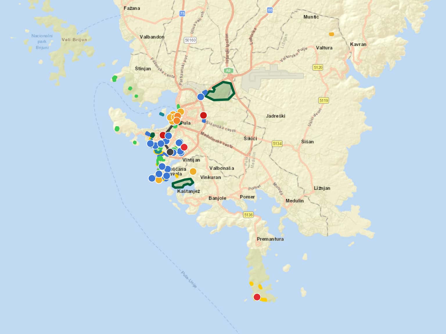 Pula map by PandaGem · MapHub