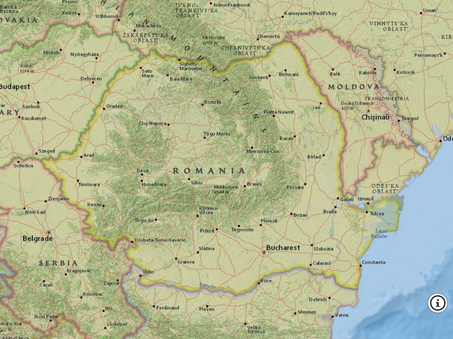 румыния на карте мира