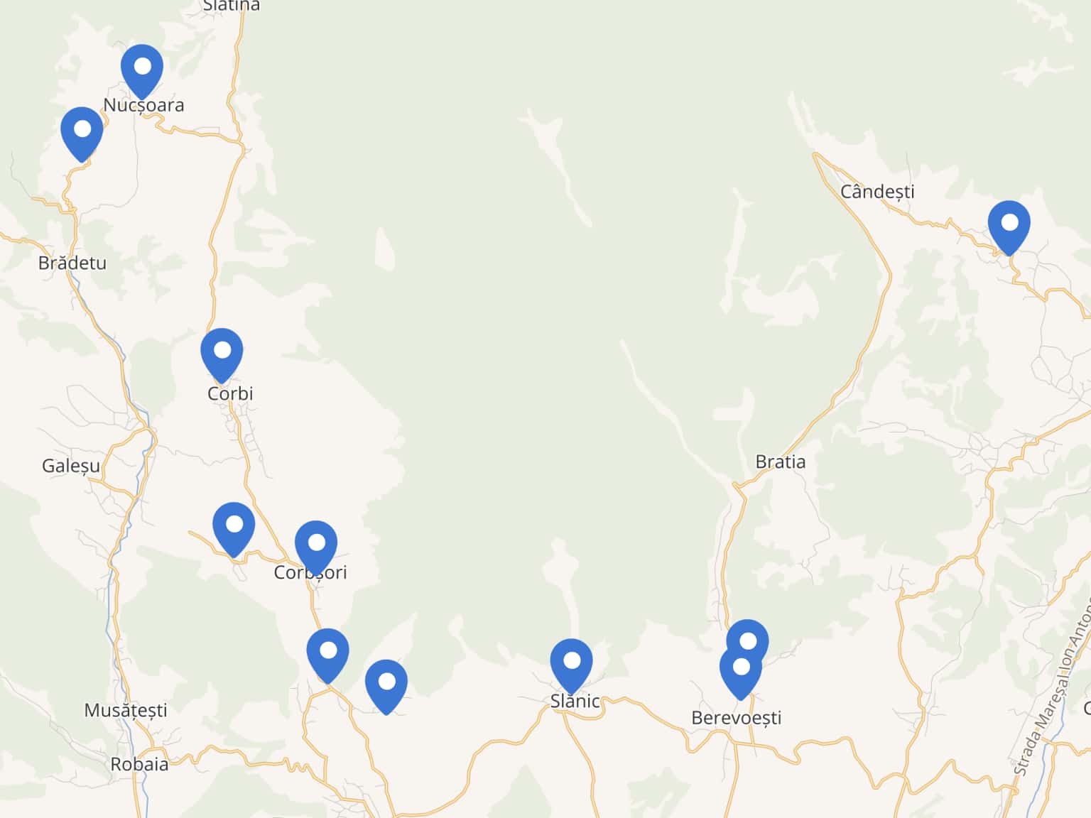 Sub District Nucșoara Muscel Population Sample By Dem Ist · Maphub