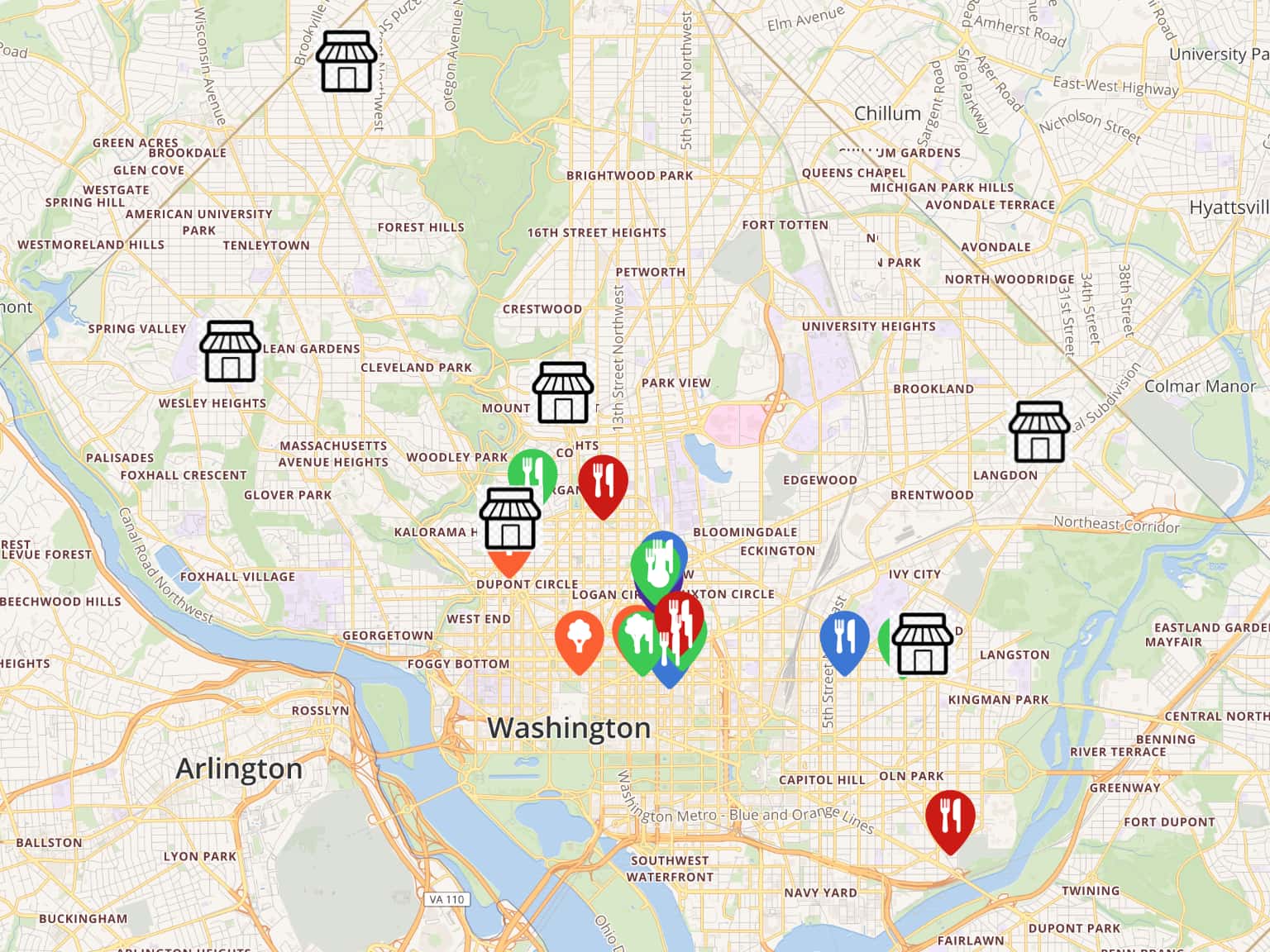 Sustainable Food in Washington D.C. by regeneratedc · MapHub