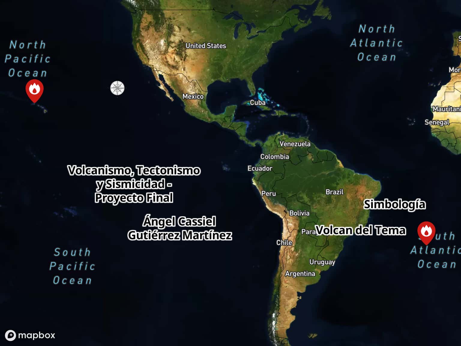 mapa del volcán kilauea