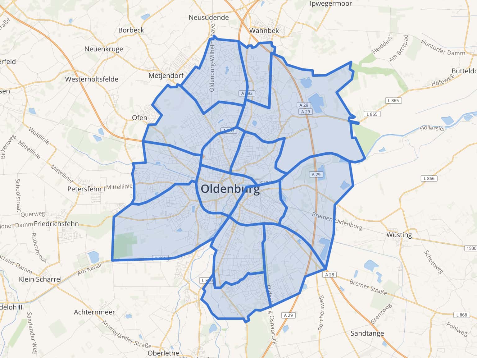 OLdenburg Stadtteile by Buske · MapHub