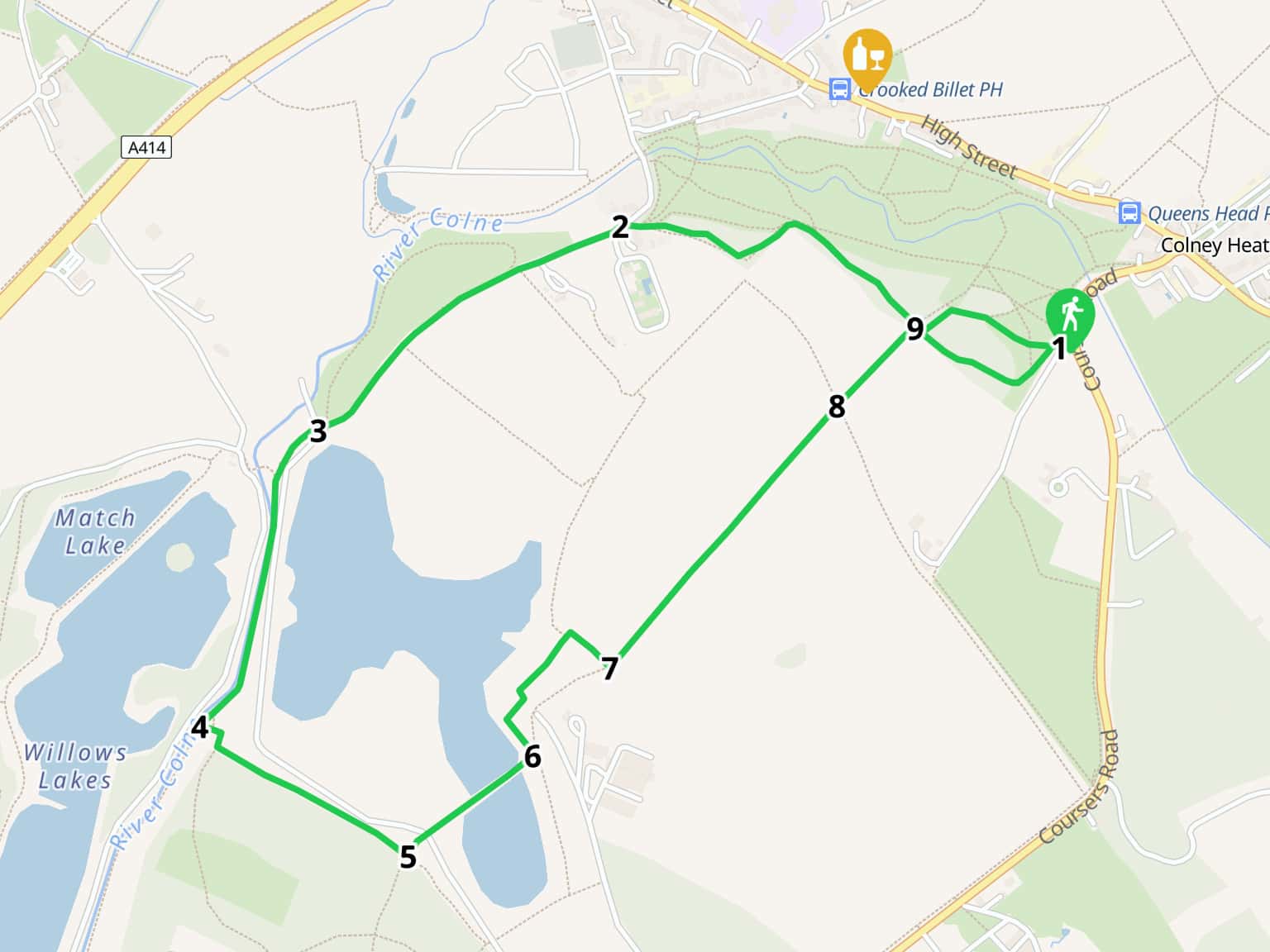 Walk 101 Colney Heath Loop by breweruk · MapHub