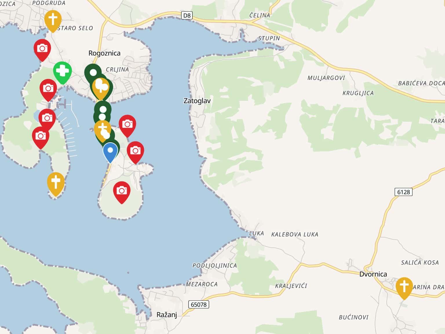 Rogoj Mapa Rogoznica - Interactive map by Camino-maps · MapHub