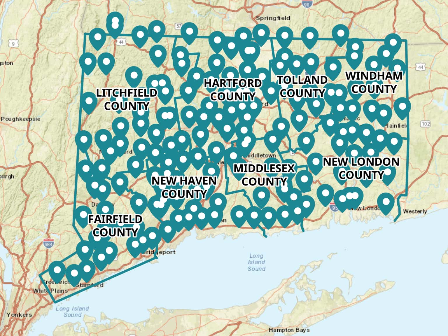 Connecticut Real Estate Map by exitaboveandbeyondrealty · MapHub