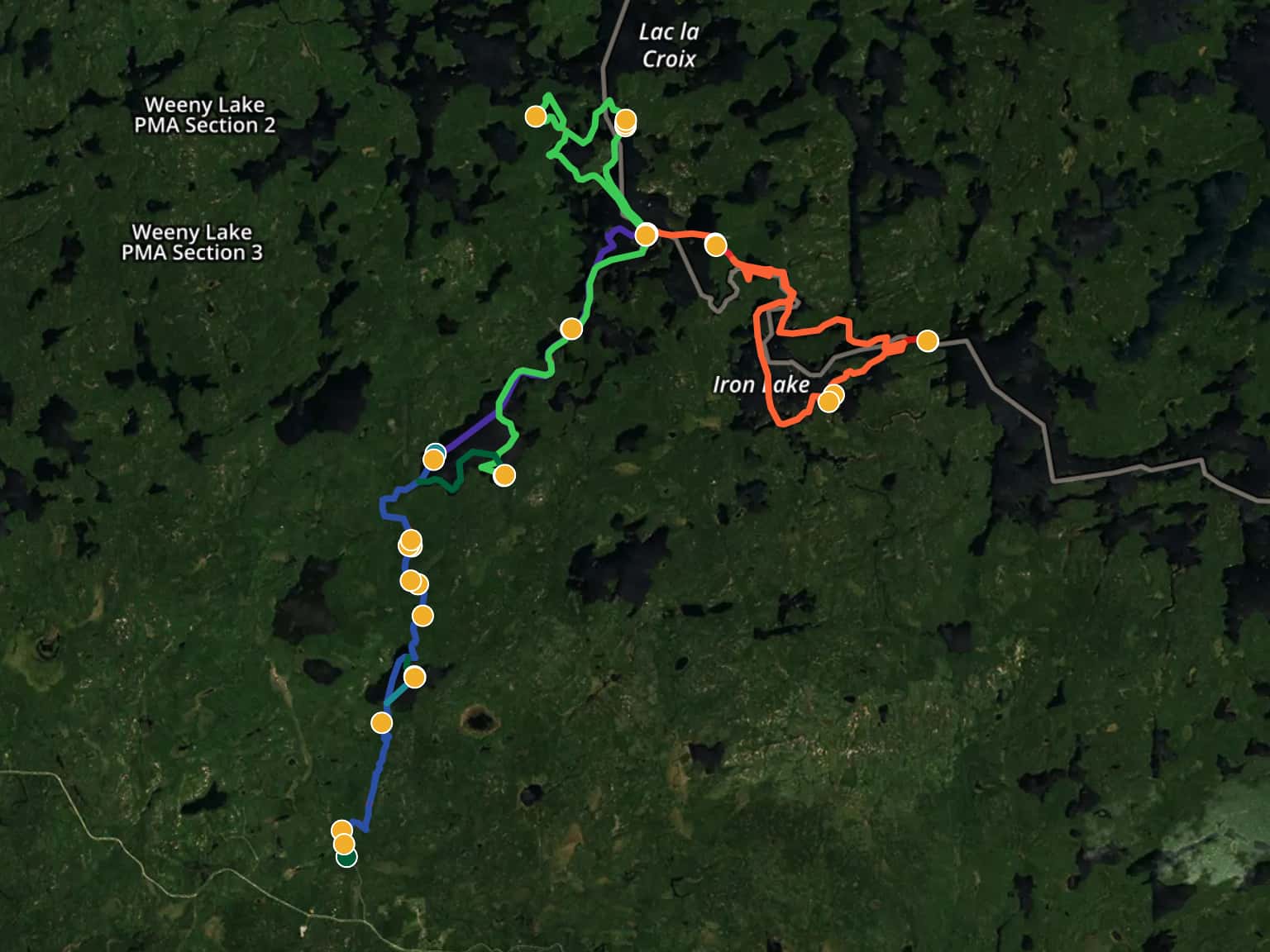 BWCA Trip 2018 Map