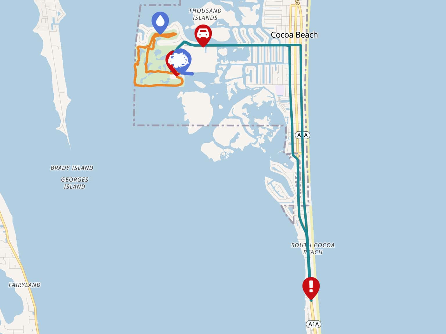 Cocoa Beach Triathlon by hmcclatchey · MapHub