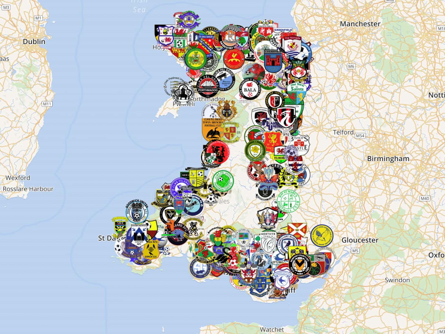 Welsh Clubs by rhysapgruffydd · MapHub