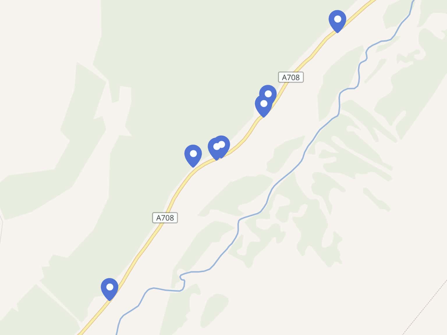 A708 injury accidents by transportscotland · MapHub