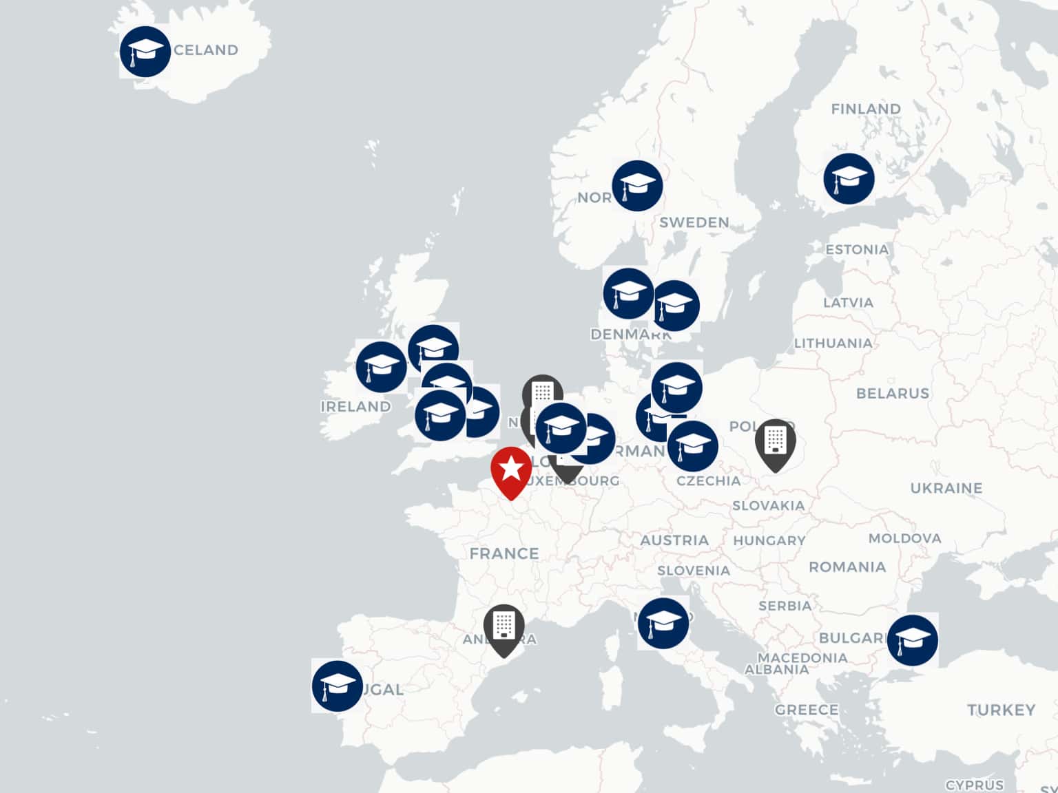 Interactive Map Erasmus Days by ESCPEuropeStudentAffairs · MapHub
