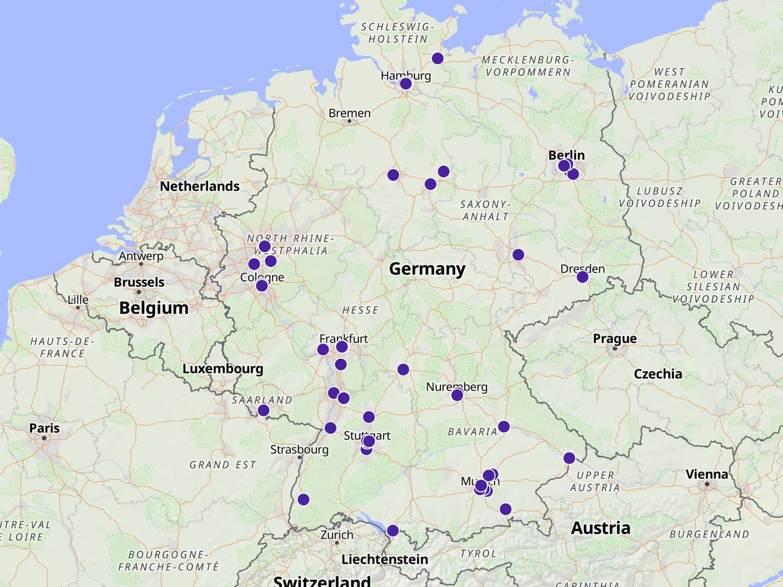 Premier Inn Locations Germany by BestBookDirect · MapHub