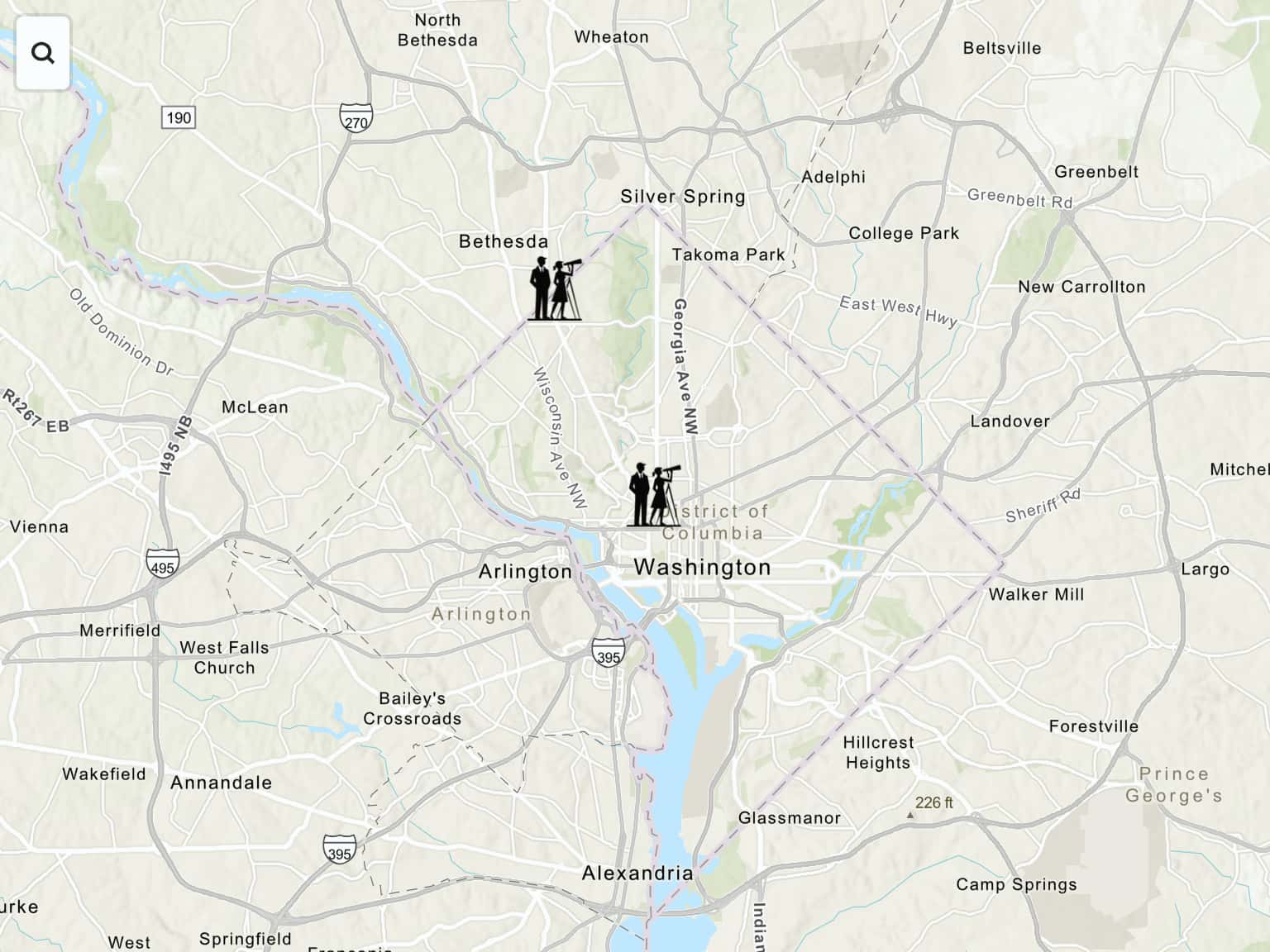 Washington DC Clubs by newplanetarium · MapHub